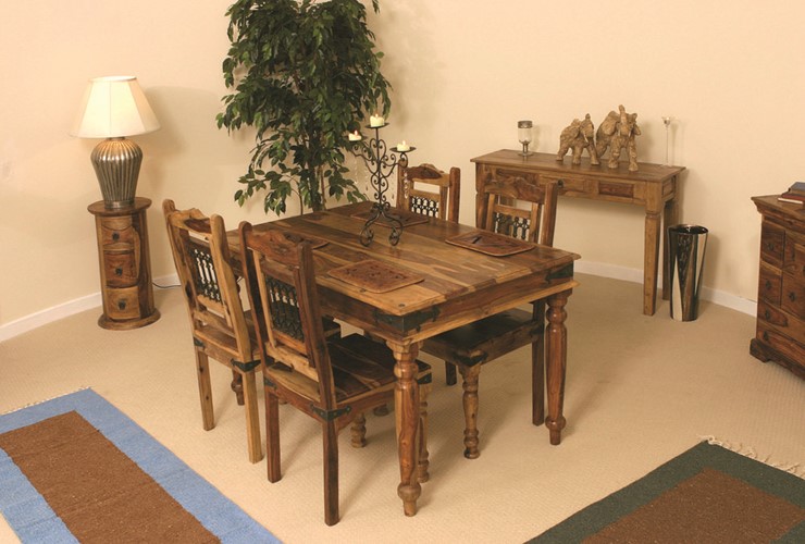 Обеденный стол Бомбей 0390-135 палисандр, 135*90*76, натуральный (natural) арт.11676 в Вологде - изображение 5