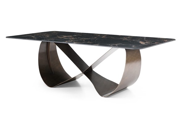 Кухонный стол DT9305FCI (240) черный керамика/бронзовый в Вологде - изображение