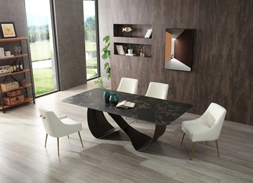 Кухонный стол DT9305FCI (240) черный керамика/бронзовый в Вологде - предосмотр 6