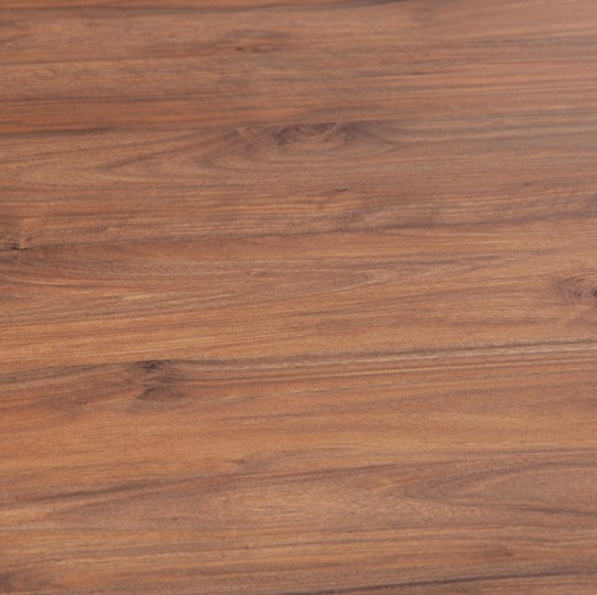 Кухонный обеденный стол EFFRON (mod. 1412) ЛДСП+меламин/металл, 140х80х75, walnut (орех)/чёрный в Вологде - изображение 5