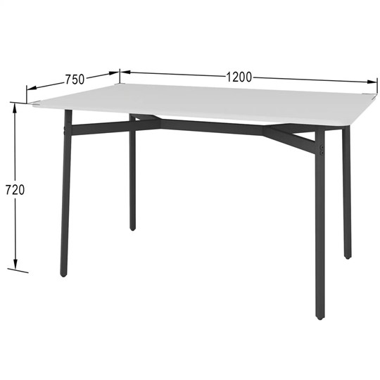 Кухонный стол Кросс (белый) в Вологде - изображение 2