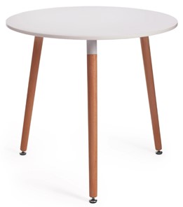 Кухонный обеденный стол MARS (mod.T1004) МДФ/дерево, 80х80х75, Белый/натуральный арт.15186 в Вологде