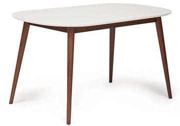 Кухонный стол MAX (Макс) бук/мдф 140х80х75 Белый/Коричневый арт.10465 в Вологде - предосмотр 1
