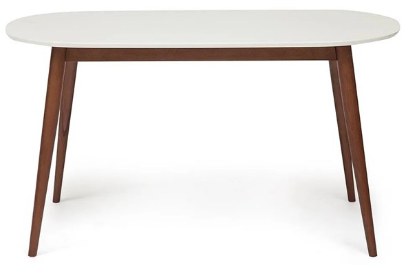 Кухонный стол MAX (Макс) бук/мдф 140х80х75 Белый/Коричневый арт.10465 в Вологде - изображение