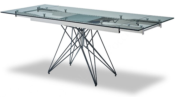 Кухонный раскладной стол T-041 (140) прозрачный в Вологде - изображение 3