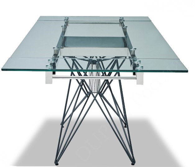 Кухонный раскладной стол T-041 (140) прозрачный в Вологде - изображение 4