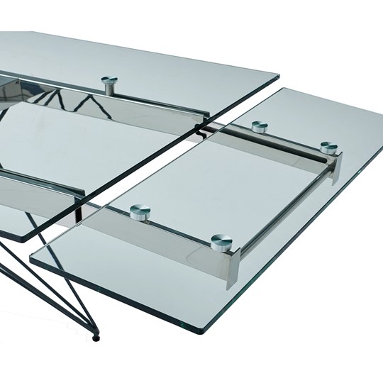 Кухонный раскладной стол T-041 (140) прозрачный в Вологде - изображение 5
