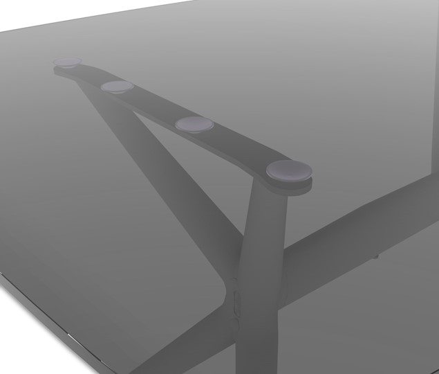 Обеденный стол SHT-ТT26 118/77 стекло/SHT-TU30-2 / SHT-A30 Черный в Вологде - изображение 4