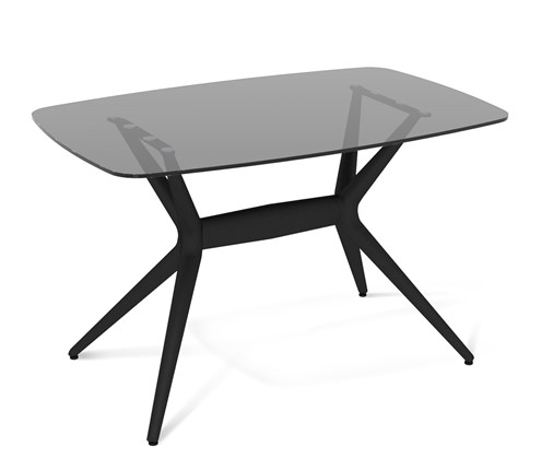 Обеденный стол SHT-ТT26 118/77 стекло/SHT-TU30-2 / SHT-A30 Черный в Вологде - изображение
