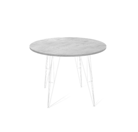 Стол на кухню SHT-TU10 / SHT-TT 90 ЛДСП (бетон чикаго светло-серый/белый) в Вологде - изображение
