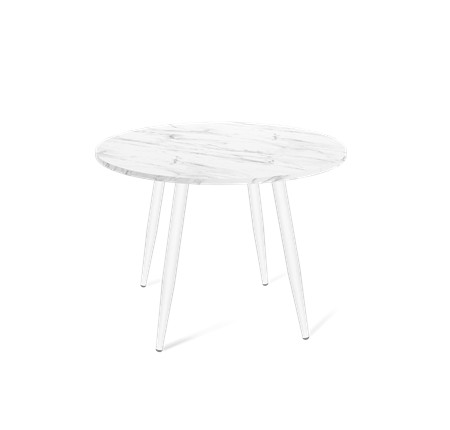 Стол на кухню SHT-TU14 / SHT-TT 90 ЛДСП (мрамор кристалл/белый муар) в Вологде - изображение