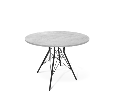 Стол на кухню SHT-TU2-1 / SHT-TT 90 ЛДСП (бетон чикаго светло-серый/черный муар) в Вологде - изображение