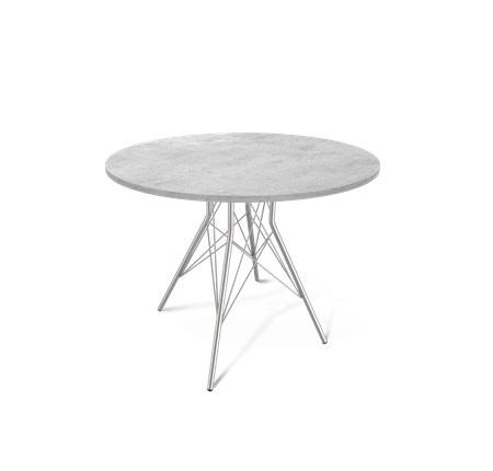 Кухонный стол SHT-TU2-1 / SHT-TT 90 ЛДСП (бетон чикаго светло-серый/хром лак) в Вологде - изображение