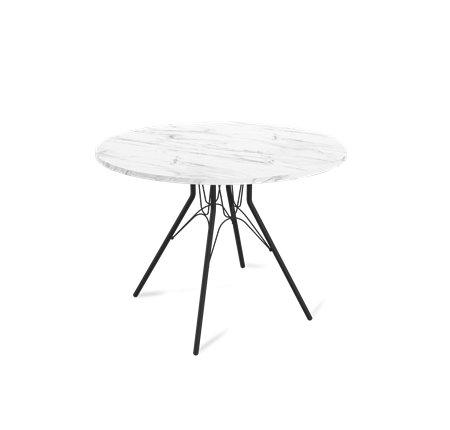 Кухонный обеденный стол SHT-TU34-P / SHT-TT 90 ЛДСП (бетон чикаго светло-серый/мрамор кристалл) в Вологде - изображение