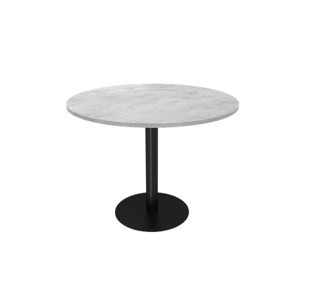 Кухонный стол SHT-TU43-1 / SHT-TT 90 ЛДСП (бетон чикаго светло-серый/черный муар) в Вологде - изображение