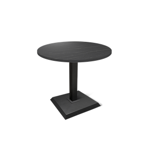 Круглый стол на кухню SHT-TU5-BS2 / SHT-TT 80 ЛДСП (камень пьетра гриджио черный/черный) в Вологде
