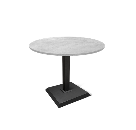 Кухонный обеденный стол SHT-TU5-BS2 / SHT-TT 90 ЛДСП (бетон чикаго светло-серый/черный) в Вологде - изображение