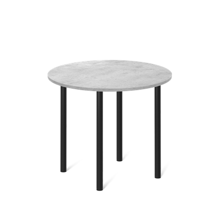 Обеденный стол SHT-TU66 / SHT-TT 90 ЛДСП (бетон чикаго светло-серый/черный) в Вологде - изображение
