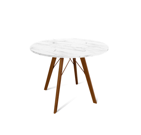 Стол на кухню SHT-TU9 / SHT-TT 90 ЛДСП (мрамор кристалл/темный орех) в Вологде - изображение