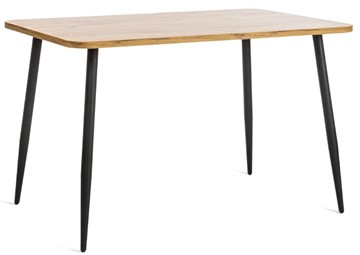 Обеденный стол PLUTO ЛДСП/металл, 120x80x77, Дуб вотан/Черный арт.19317 в Вологде - предосмотр