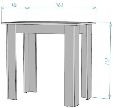 Стол кухонный T94, БП в Вологде - изображение 1