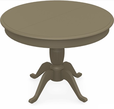 Кухонный стол раскладной Леонардо-1 исп. Круг 820, тон 40 (Морилка/Эмаль) в Вологде - изображение