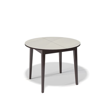 Кухонный раздвижной стол Kenner 1000M (Венге/Стекло крем глянец) в Вологде - изображение