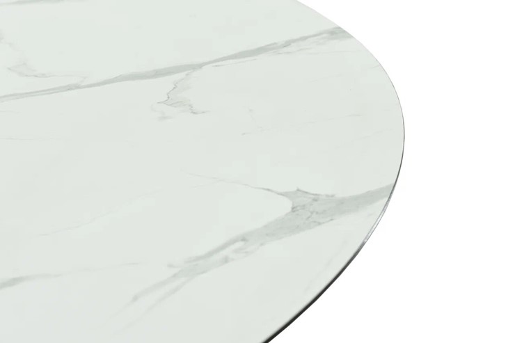 Стол кухонный круглый Мехико D95 (премуим-пластик Камень белый) в Вологде - изображение 2