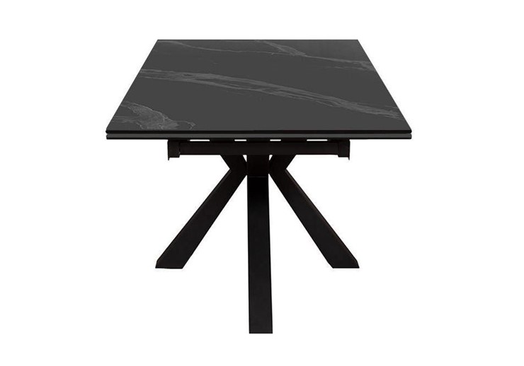 Стол обеденный раздвижной DikLine SFE160 Керамика Черный мрамор/подстолье черное/опоры черные (2 уп.) в Вологде - изображение 3
