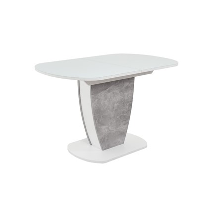 Кухонный стол раскладной Бристоль (Стекло Белое) в Вологде - изображение