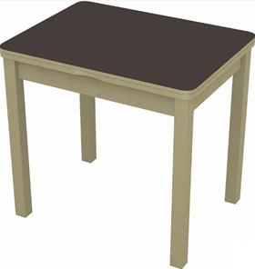 Раздвижной стол Бари дерево №8 (стекло коричневое/дуб выбеленный) в Вологде