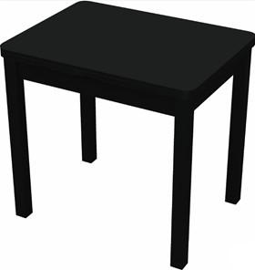 Кухонный раздвижной стол Бари дерево №8 (стекло черное/черный) в Вологде - предосмотр