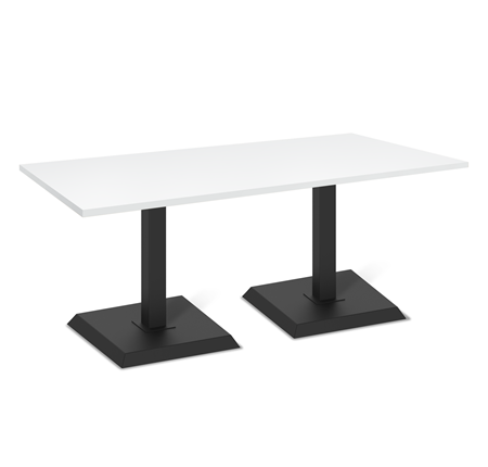 Кухонный обеденный стол SHT-TU5-BS2 (2 шт.)/ТT 120/80 (черный/белый шагрень) в Вологде - изображение