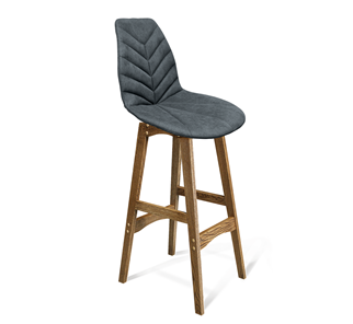 Барный стул SHT-ST29-C4/S65 (графит/дуб брашированный коричневый) в Вологде - предосмотр