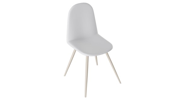 Кухонный стул Марли (конус Т3), Бежевый муар/Кожзам Белый в Вологде - изображение