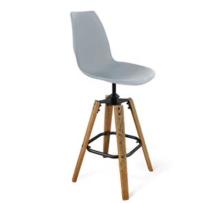 Барный стул SHT-ST29/S93 (серый ral 7040/брашированный коричневый/черный муар) в Вологде