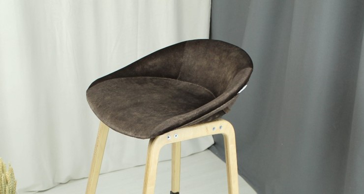 Барный стул SHT-ST19-SF1 / SHT-S148 (кофейный трюфель/черный муар) в Вологде - изображение 8