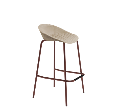 Барный стул SHT-ST19-SF1 / SHT-S29P (ванильный крем/медный металлик) в Вологде - изображение