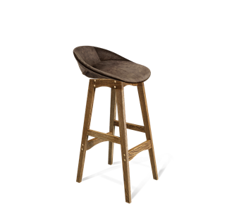 Барный стул SHT-ST19-SF1 / SHT-S65 (кофейный трюфель/дуб брашированный коричневый) в Вологде - предосмотр