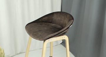 Барный стул SHT-ST19-SF1 / SHT-S65 (кофейный трюфель/дуб брашированный коричневый) в Вологде - предосмотр 8
