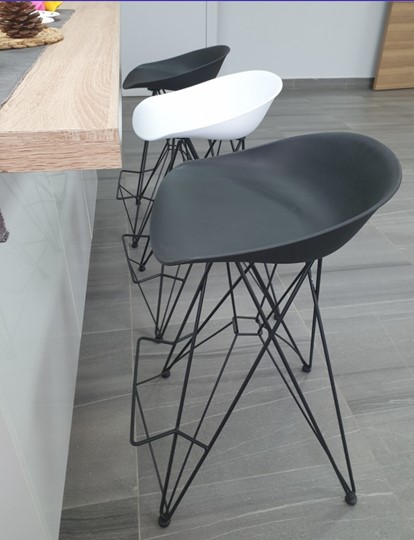 Барный стул SHT-ST19/S92 (белый/брашированный коричневый/черный муар) в Вологде - изображение 13