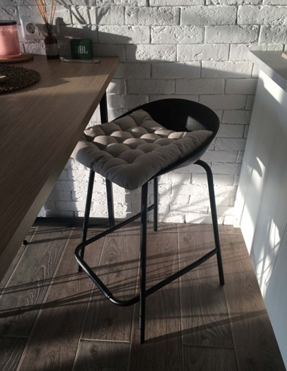 Барный стул SHT-ST19/S92 (белый/брашированный коричневый/черный муар) в Вологде - изображение 16
