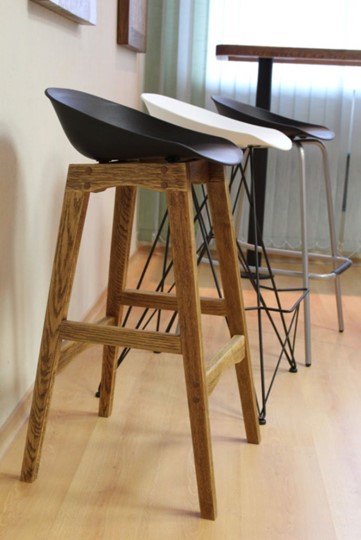 Барный стул SHT-ST19/S93 (оранжевый/брашированный коричневый/черный муар) в Вологде - изображение 14