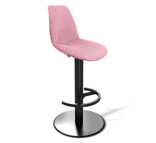 Барный стул SHT-ST29-С22 / SHT-S137 (розовый зефир/стальной/черный муар) в Вологде