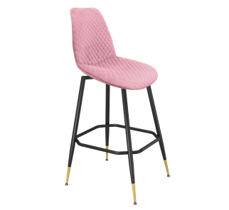 Барный стул SHT-ST29-С22 / SHT-S148 (розовый зефир/черный муар/золото) в Вологде