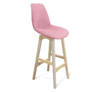 Барный стул SHT-ST29-С22 / SHT-S65-1 (розовый зефир/прозрачный лак) в Вологде - предосмотр