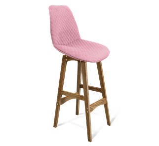Барный стул SHT-ST29-С22 / SHT-S65 (розовый зефир/дуб брашированный коричневый) в Вологде - предосмотр