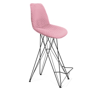 Барный стул SHT-ST29-С22 / SHT-S66 (розовый зефир/черный муар) в Вологде - предосмотр