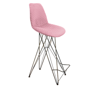 Барный стул SHT-ST29-С22 / SHT-S66 (розовый зефир/черный муар/зол.патина) в Вологде