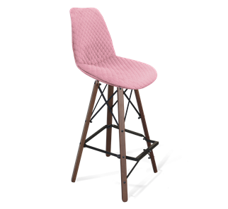 Барный стул SHT-ST29-С22 / SHT-S80 (розовый зефир/темный орех/черный) в Вологде - предосмотр